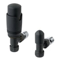 15Mm Angled Trv And Lockshield Valve Matt Anthracite Matt Anthracite Angled Radiator Valve and Lockshield