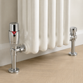 TradeRad Chrome Angled Thermostatic Radiator Valve Pack