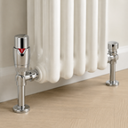 TradeRad Chrome Angled Thermostatic Radiator Valve Pack