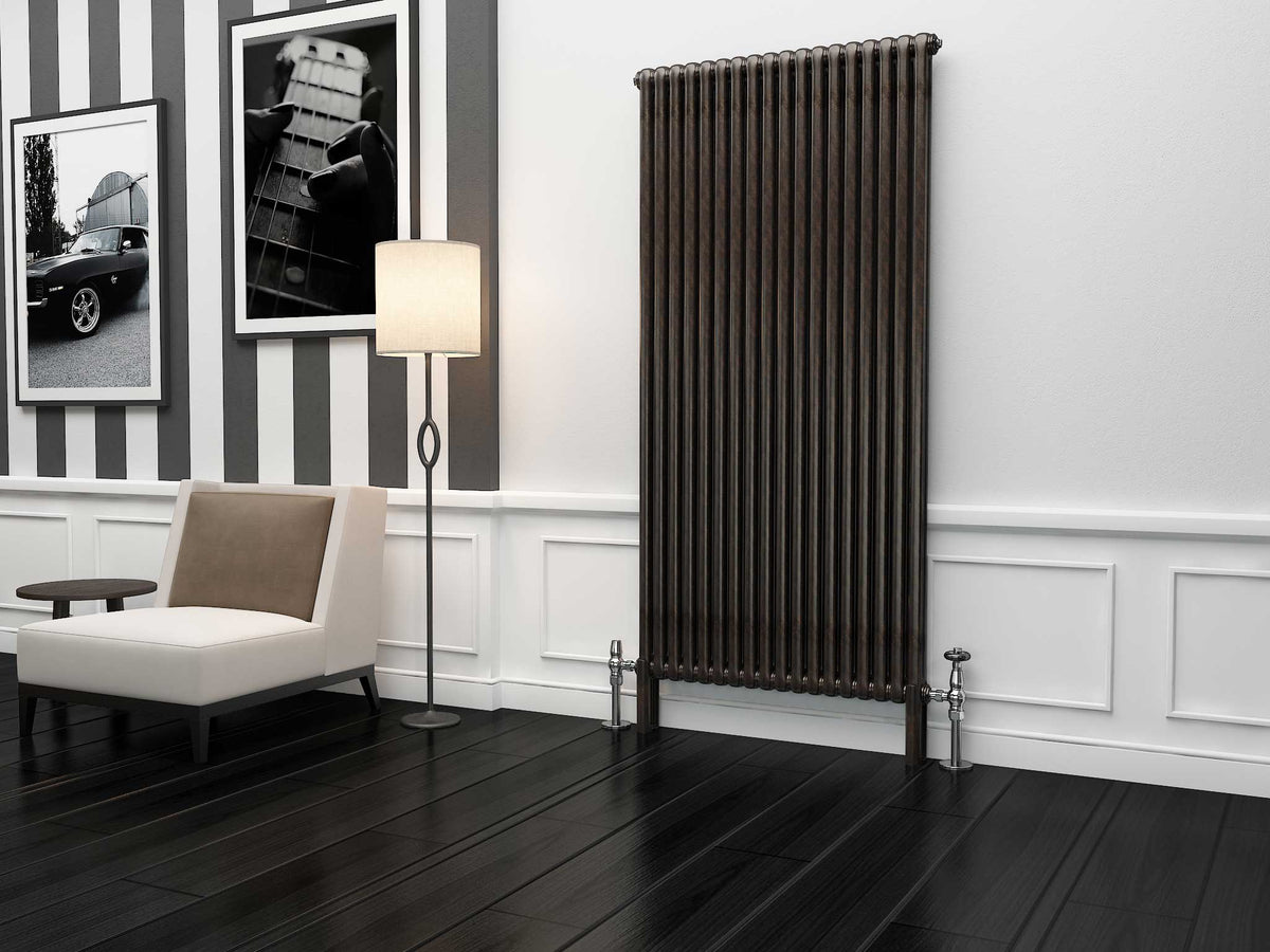 Traderad Premium Raw Metal Lacquer Vertical Column Radiators