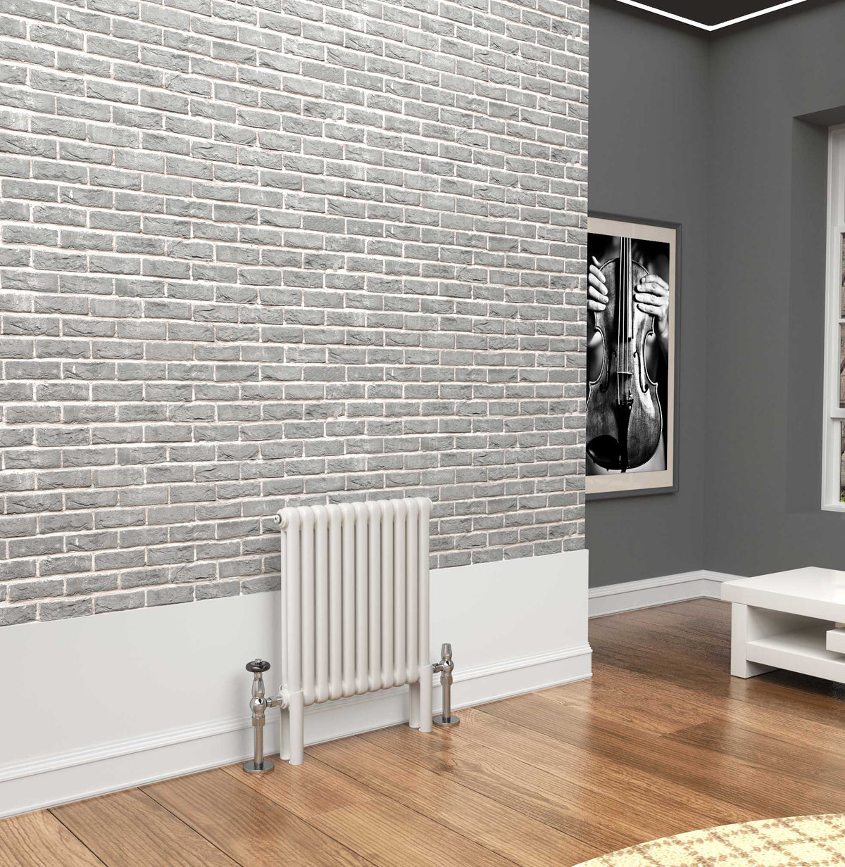 Traderad Premium White Horizontal 2/3/4 Column Radiator