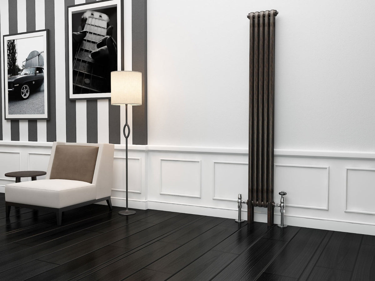 Traderad Premium Raw Metal Lacquer Vertical Column Radiators