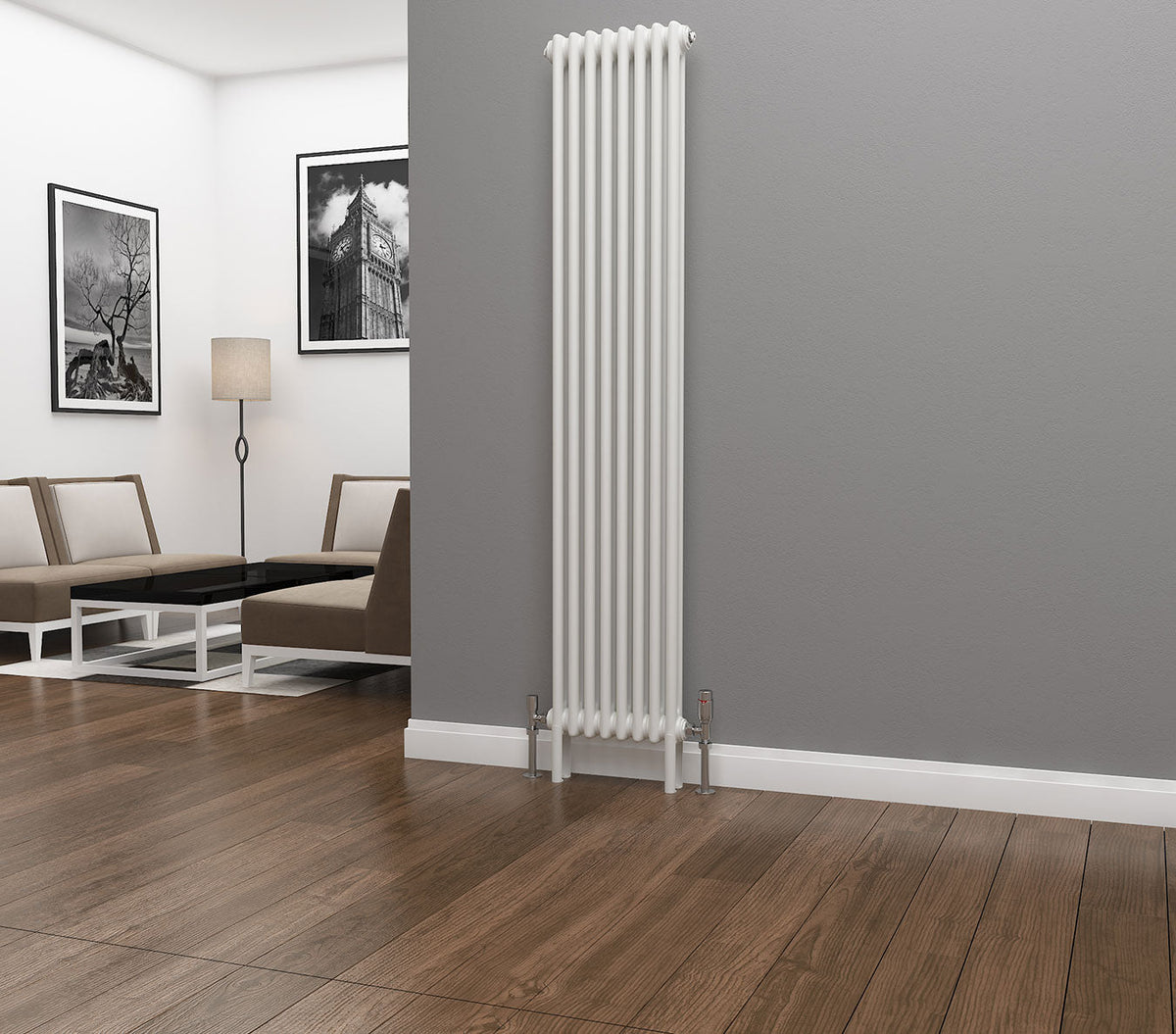 Eastgate Lazarus White Vertical 2/3 Column Radiators
