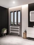 Eastbrook Wingrave Matt White Straight Horizontal Heated Towel Rail 600mm x 1000mm