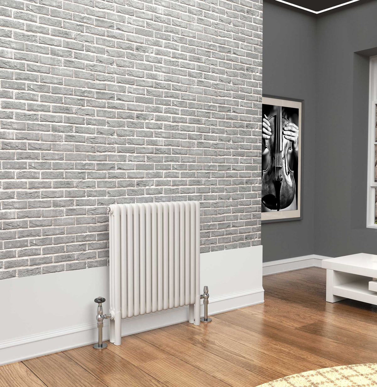 Traderad Premium White 2 Or 3 Column Horizontal Radiators