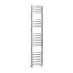 Eastbrook Mezzo Tondo Steel Chrome Designer Heated Towel Rail 1600Mm H X 320Mm W - Central Heating