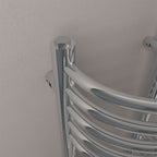 Eastbrook Mezzo Tondo Steel Chrome Designer Heated Towel Rail 1600Mm H X 320Mm W - Central Heating