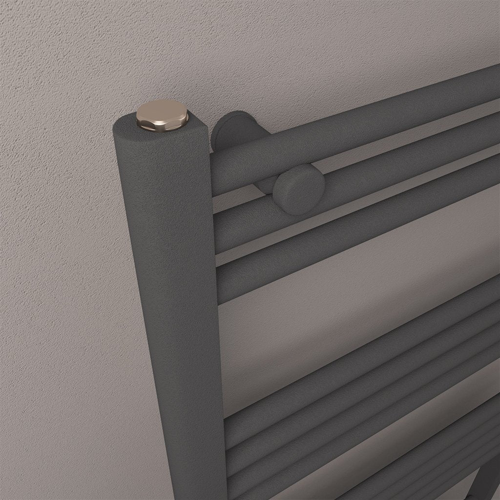 Eastbrook Wendover Straight Multirail Steel Matt Anthracite Heated Towel Rails