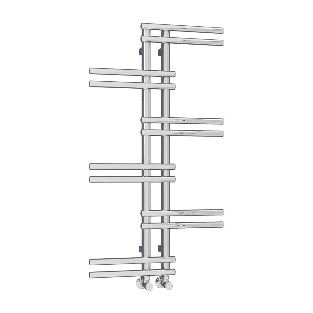 Eastbrook Pesaro Steel Chrome Designer Heated Towel Rail 1005Mm H X 550Mm W - Central Heating