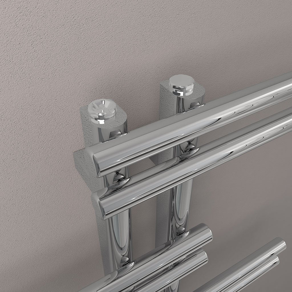 Eastbrook Pesaro Steel Chrome Designer Heated Towel Rail 1005Mm H X 550Mm W - Central Heating