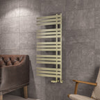 Eastbrook Leonardo Brushed Brass Reversible Design Heated Towel Rails