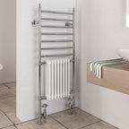 Eastbrook Thames Chrome Traditional Heated Towel Rail 1444Mm H X 630Mm W - Central Heating