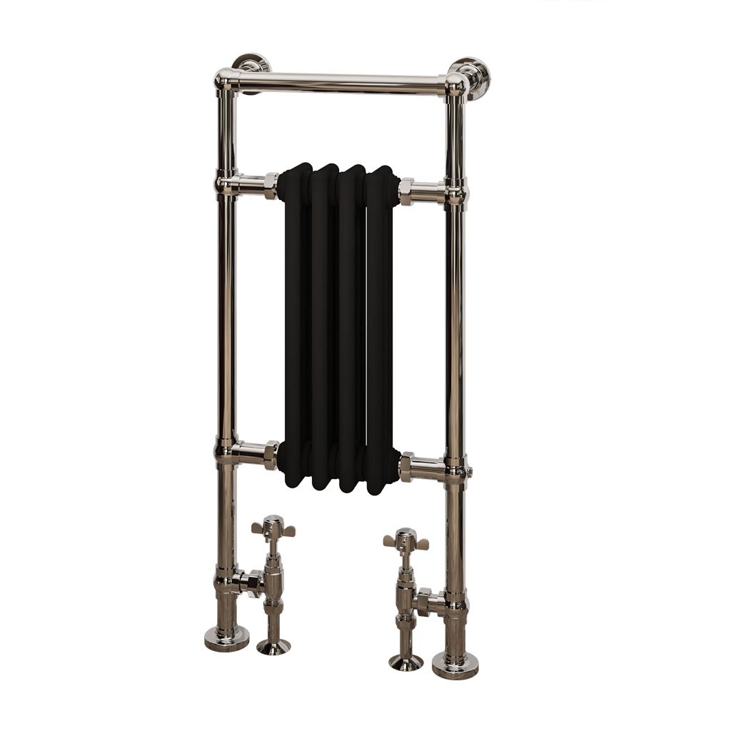 Eastbrook Avon Chrome / Matt Black Traditional Heated Towel Rails