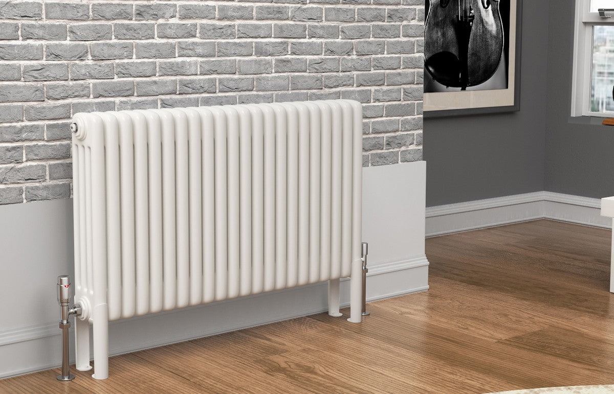 Traderad Premium White 4 Column Horizontal Radiators