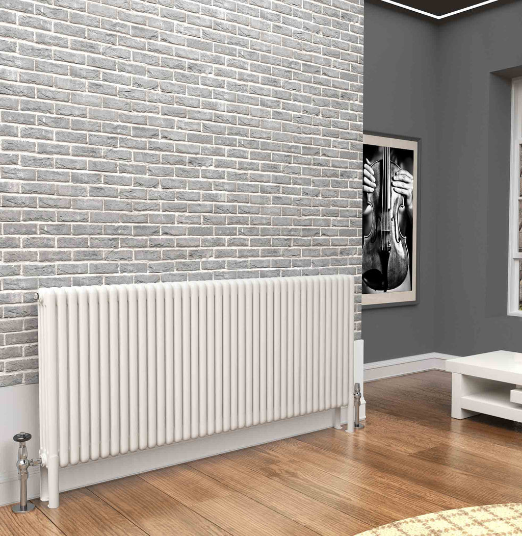 Traderad Premium White 4 Column Horizontal Radiators
