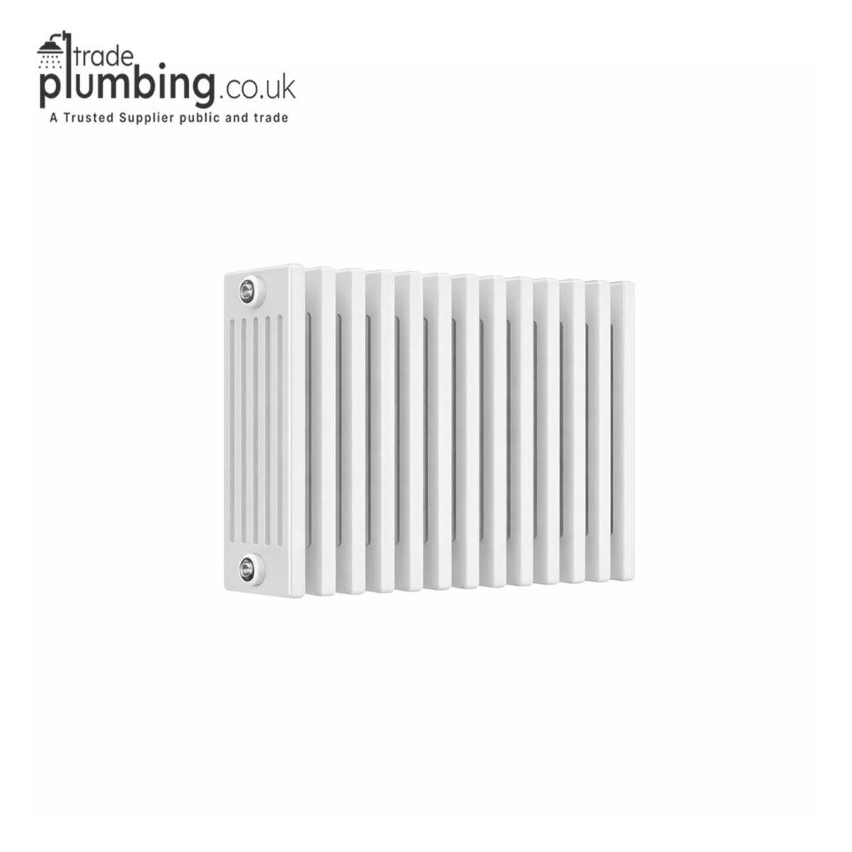 Traderad Paragon 6 Column Horizontal Radiator, White (view 2)