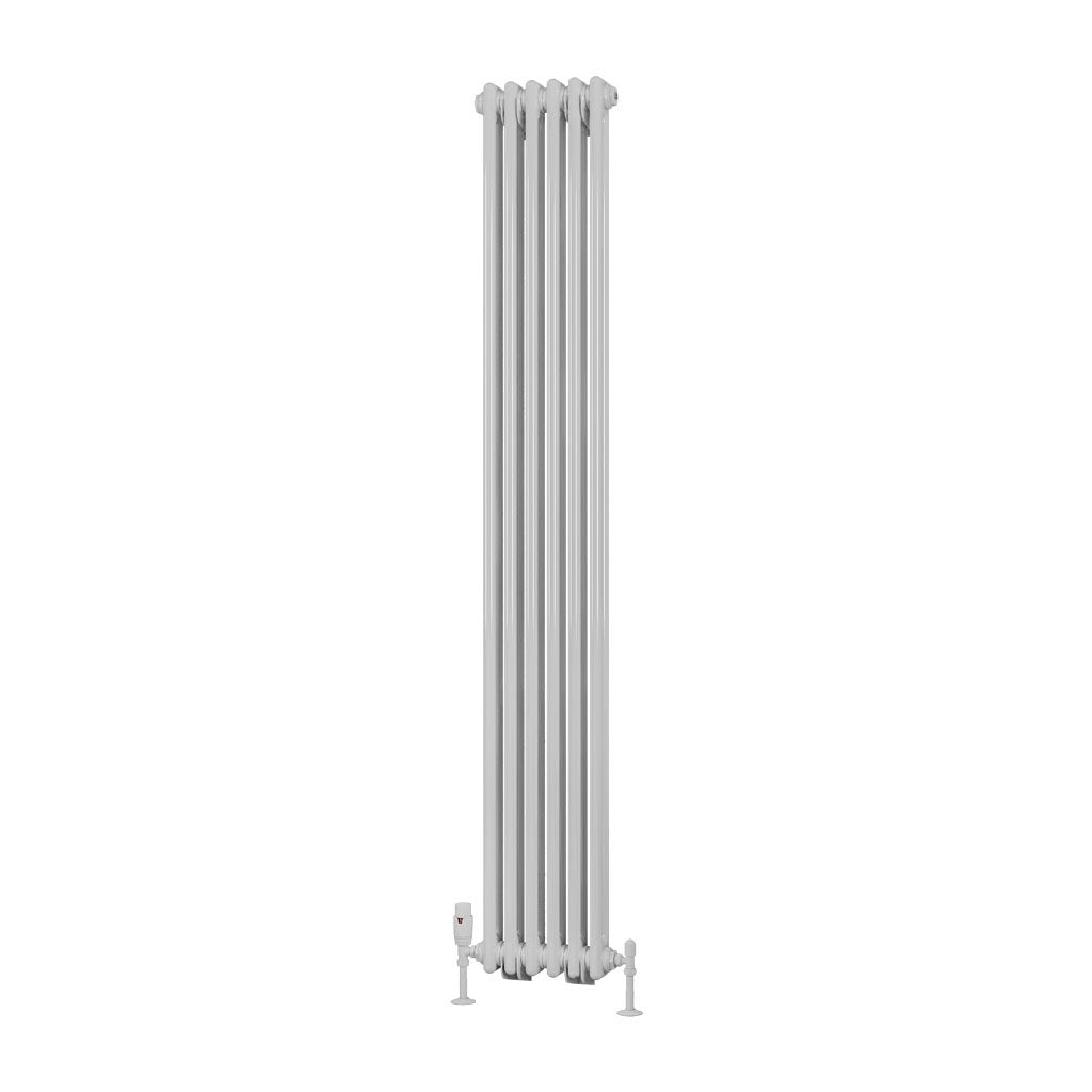 Eastbrook Rivassa Gloss White Vertical Traditional Column Radiators - Central Heating