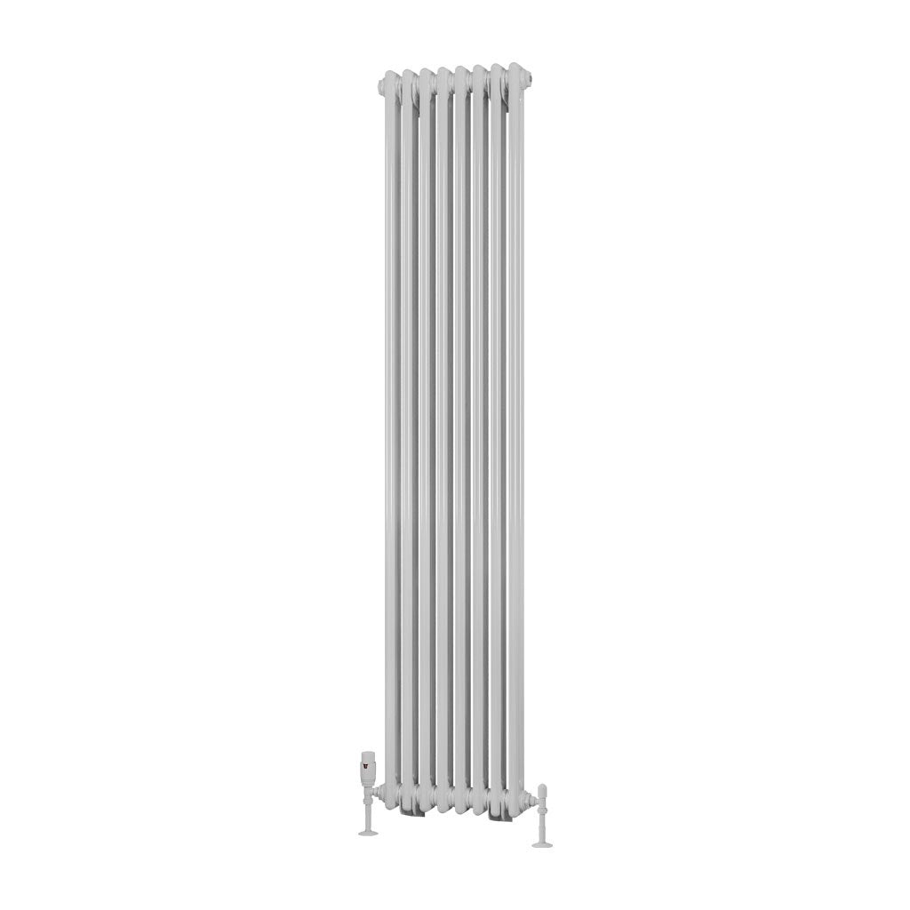 Eastbrook Rivassa Gloss White Vertical Traditional Column Radiators - Central Heating