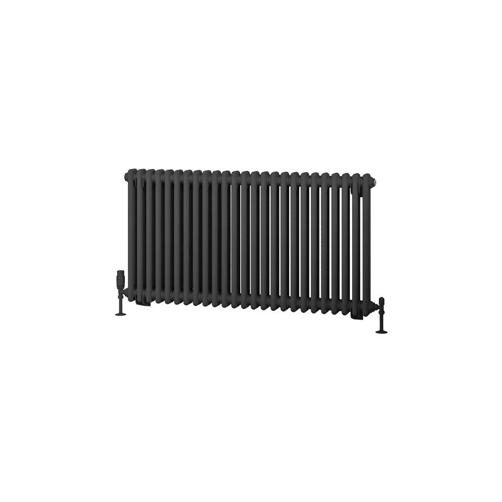 Eastbrook Rivassa Matt Anthracite Horizontal Traditional Column Radiators