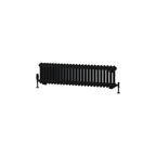 Eastbrook Rivassa Matt Black Horizontal Traditional 2 Column Radiators