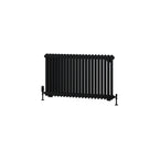 Eastbrook Rivassa Matt Black Horizontal Traditional 2 Column Radiators
