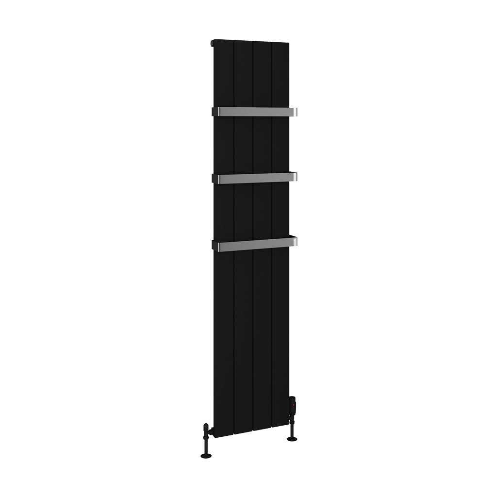 Eastbrook Rosano Matt Black Vertical Aluminium Radiators