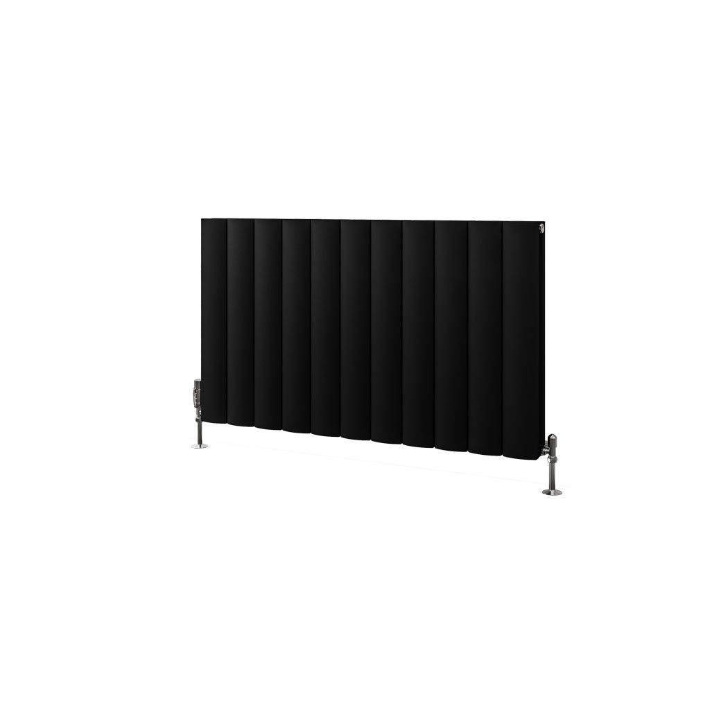 Eastbrook Guardia Matt Black Horizontal Aluminium Radiators - Central Heating