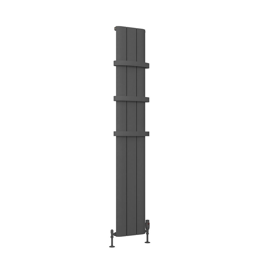 Eastbrook Peretti Matt Anthracite Vertical Aluminium Radiators