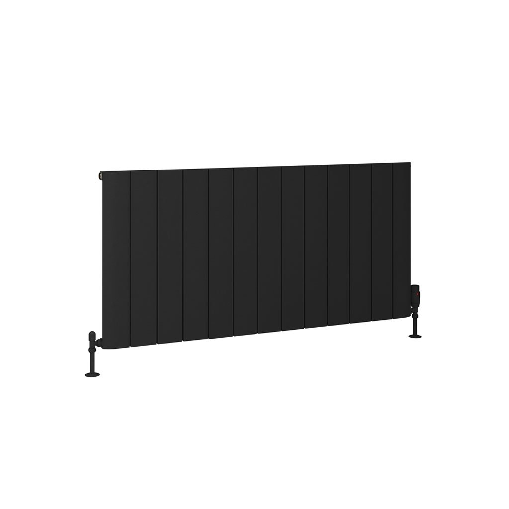 Eastbrook Peretti Matt Black Horizontal Aluminium Radiators