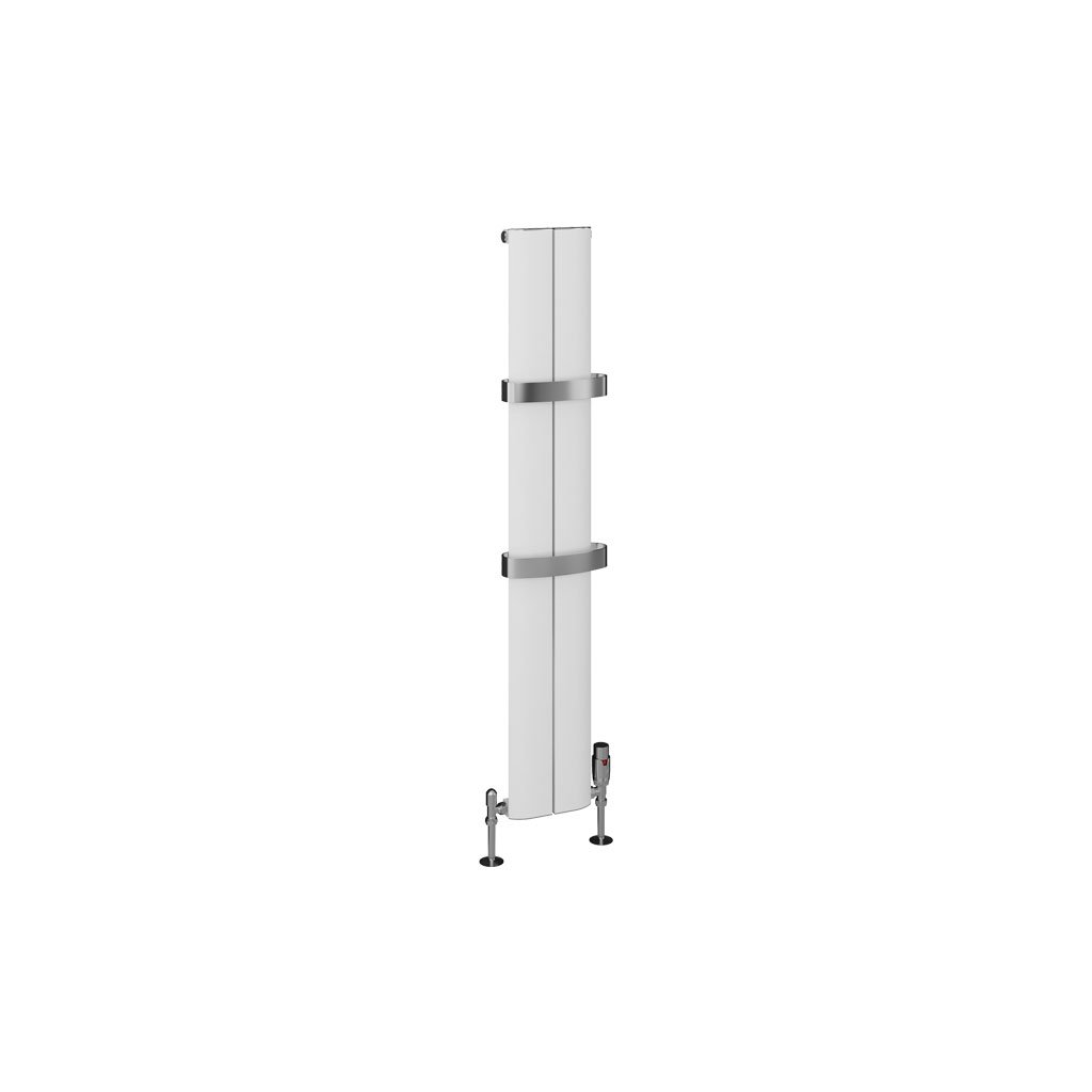 Eastbrook Berlini Matt White Vertical Aluminium Radiators