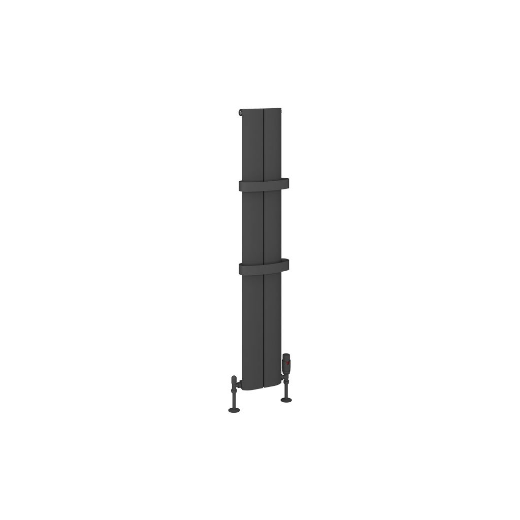 Eastbrook Berlini Matt Anthracite Vertical Aluminium Radiators