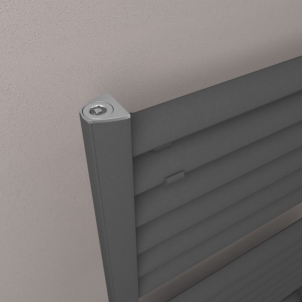 Eastbrook Velor Matt Anthracite Straight Aluminium Heated Towel Rails