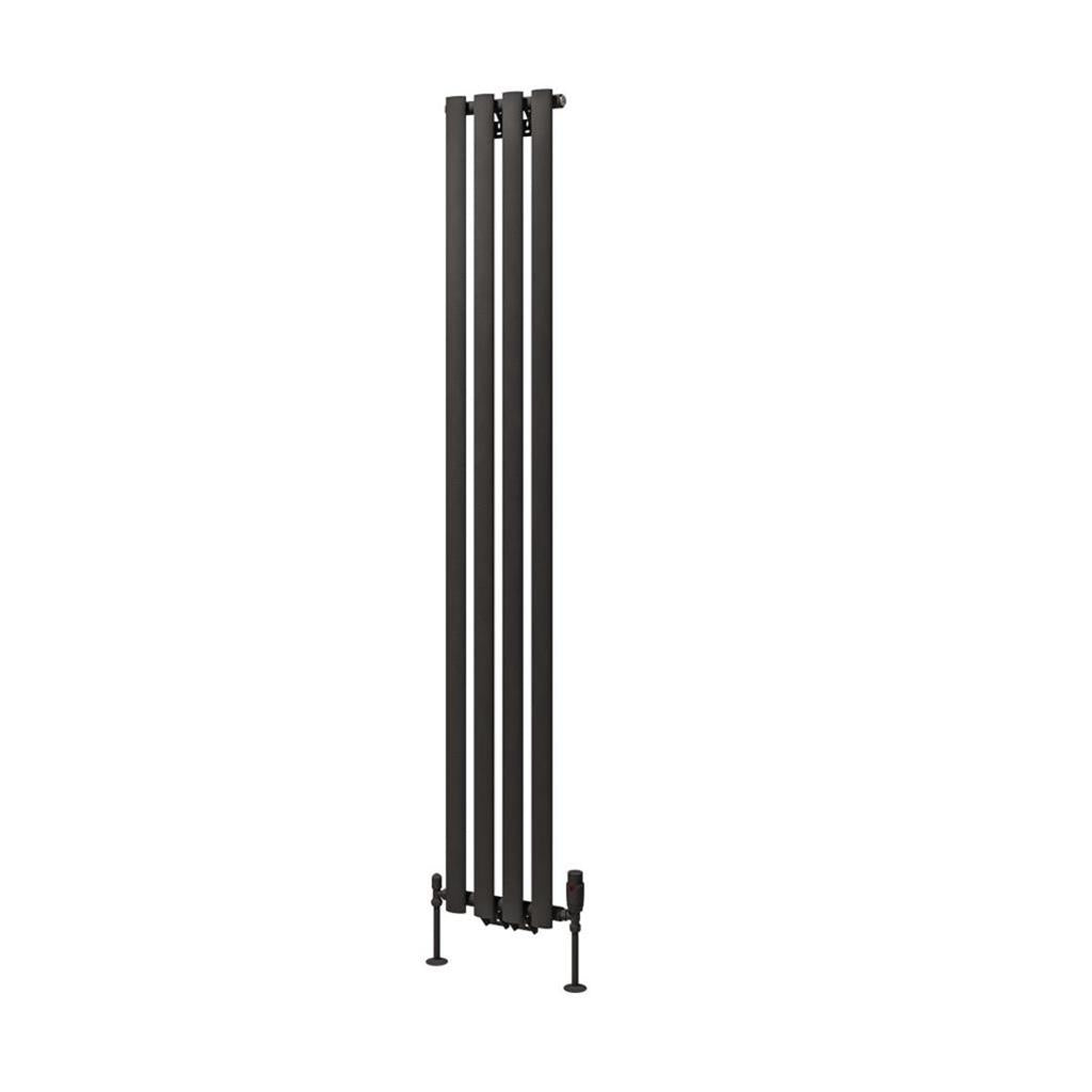 Eastbrook Tunstall Matt Anthracite Mild Steel Vertical Designer Radiator Central Heating