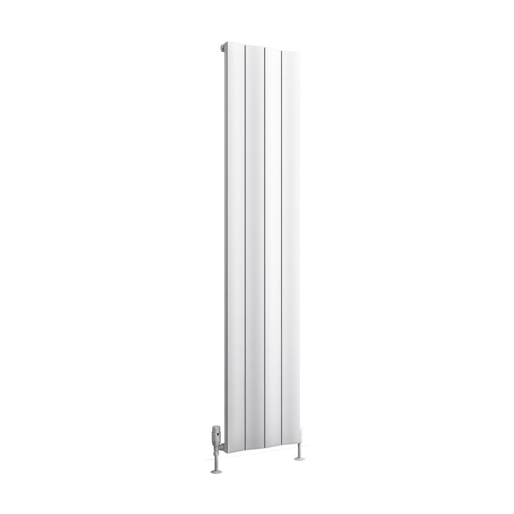 Eastbrook Fairford Matt White Vertical Aluminium Radiators - Central Heating