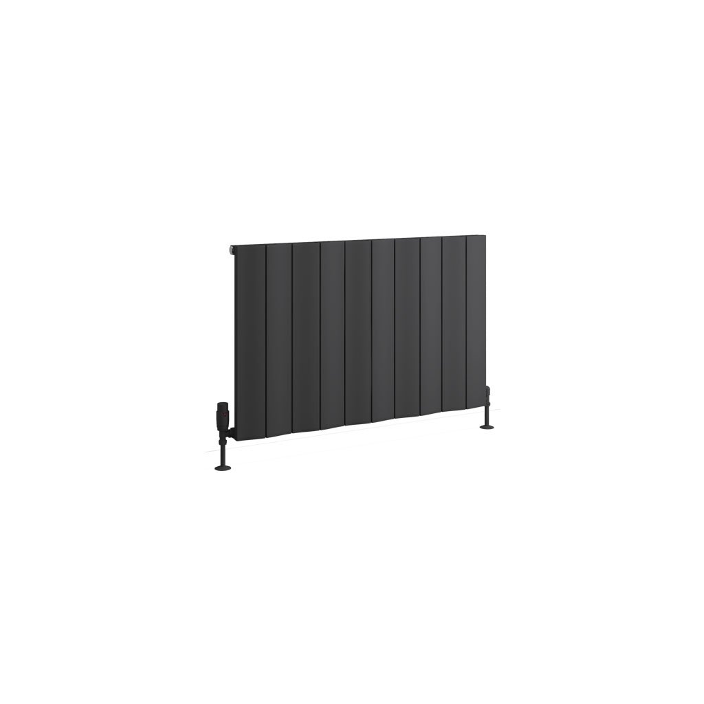 Eastbrook Fairford Matt Anthracite Horizontal Aluminium Radiators - Central Heating