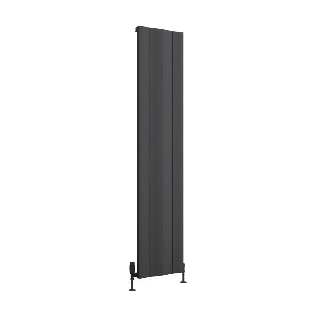Eastbrook Fairford Matt Anthracite Vertical Aluminium Radiators - Central Heating