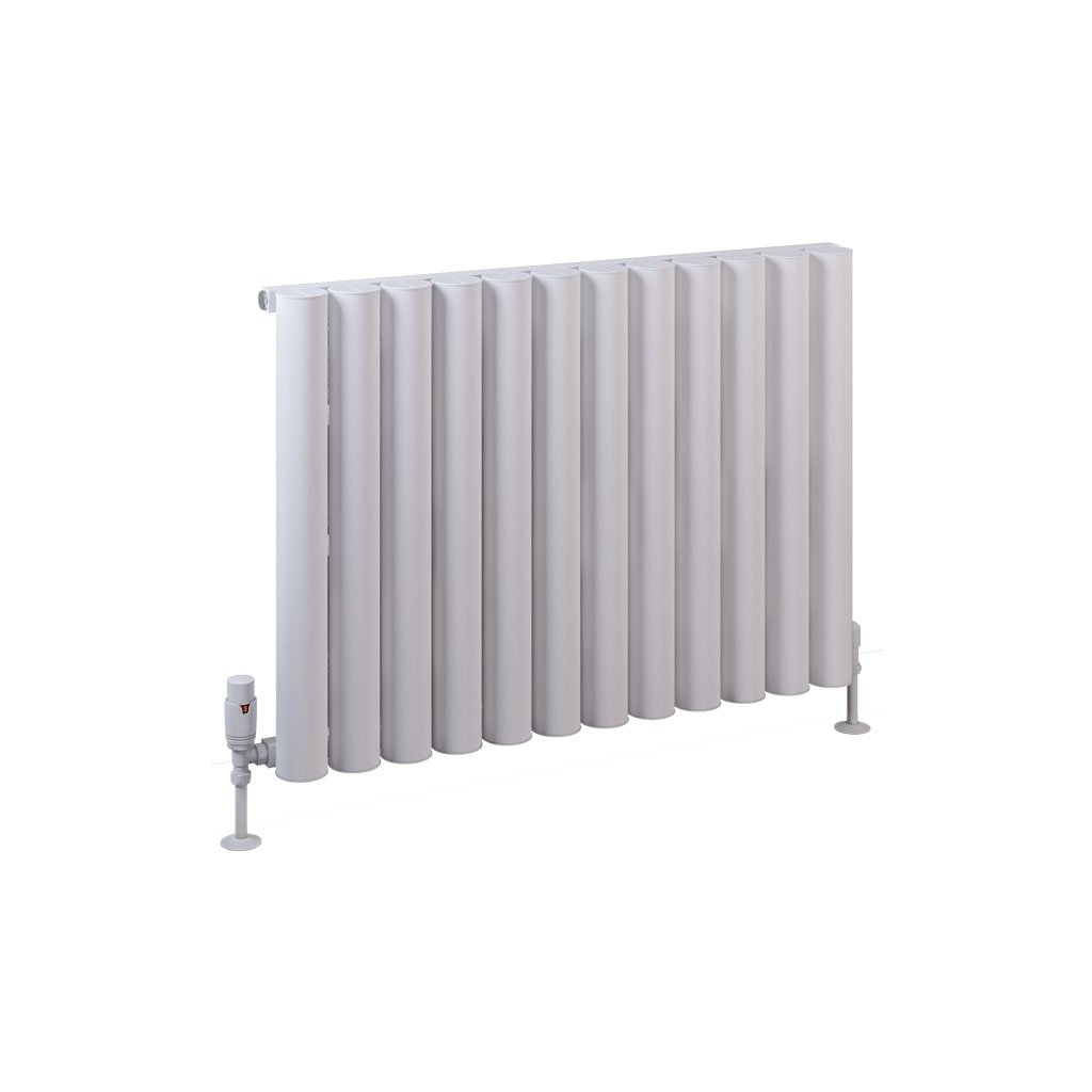 Eastbrook Burford Matt White Horizontal Aluminium Radiators - Central Heating