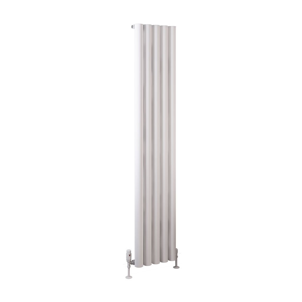 Eastbrook Burford Matt White Vertical Aluminium Radiators - Central Heating