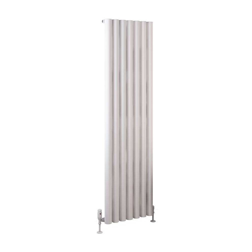Eastbrook Burford Matt White Vertical Aluminium Radiators - Central Heating
