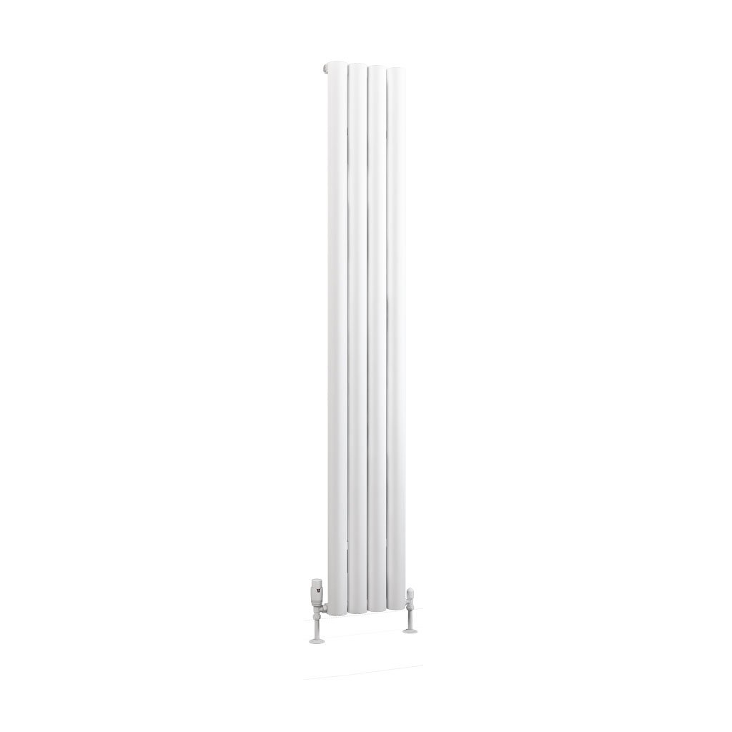 Eastbrook Kelmscott Matt White Vertical Aluminium Radiators - Central Heating