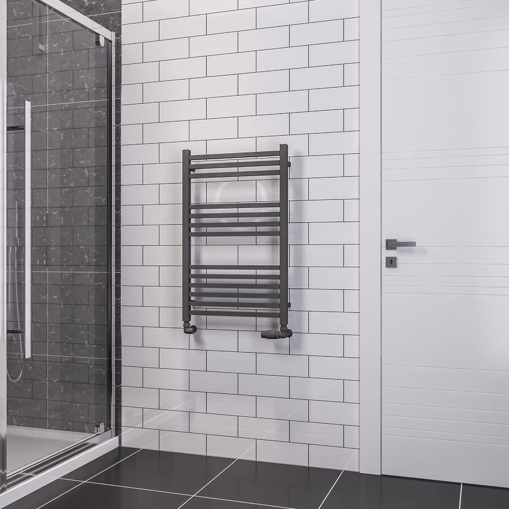 Eastbrook Tuscan Square Anthracite Steel Multirail Heated Towel Rails