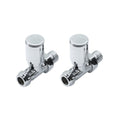 Kartell Modern Straight Steel Radiator Valve Chrome