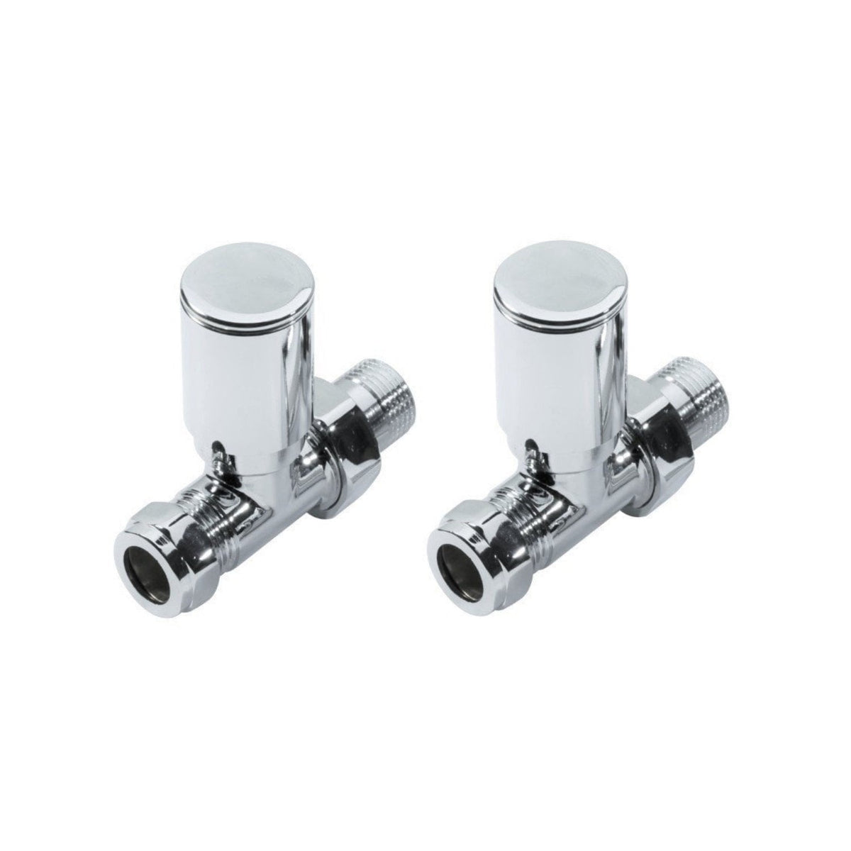 Kartell Modern Straight Steel Radiator Valve Chrome