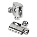 Kartell Aspen Straight Steel Radiator & Towel Rail Valve Chrome