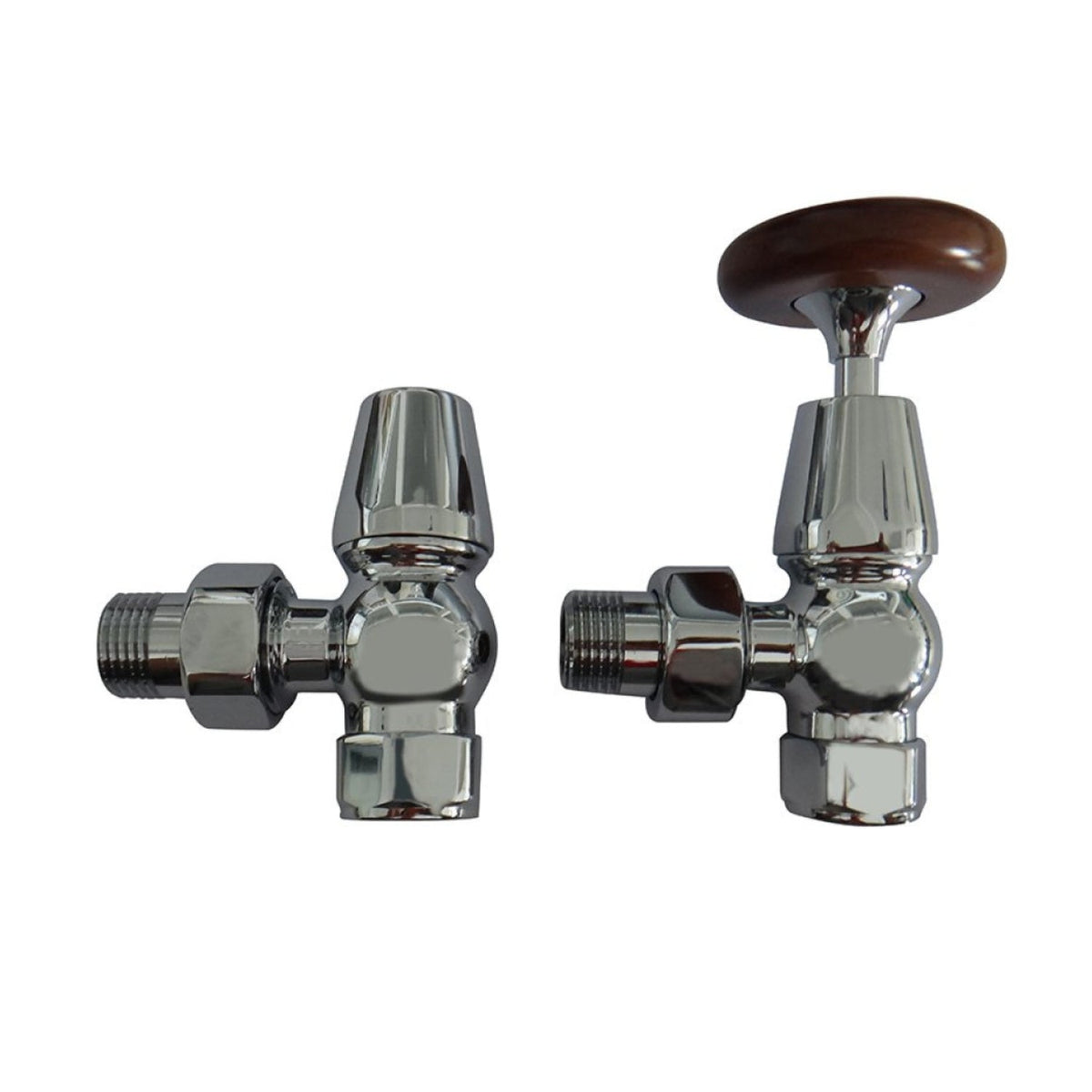 Kartell Traditional Angled Steel Radiator & Towel Rail Valve Chrome