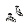Kartell Corner Steel Radiator & Towel Rail Valve Chrome