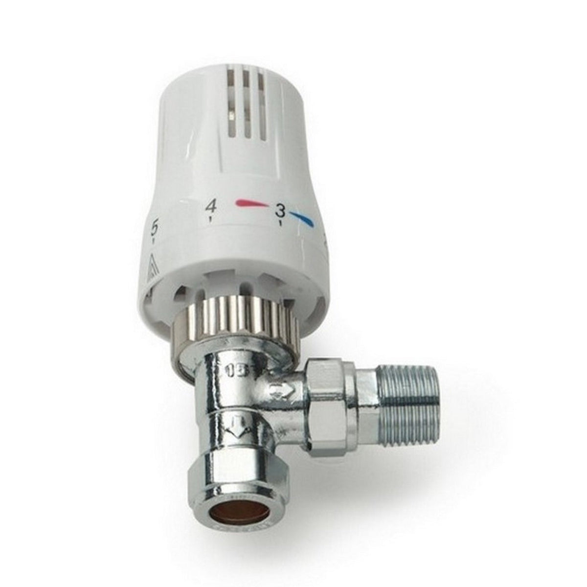 Kartell Style Straight Steel Radiator & Towel Rail Valve Chrome