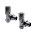 Kartell Modern Angled Steel Radiator Valve Chrome