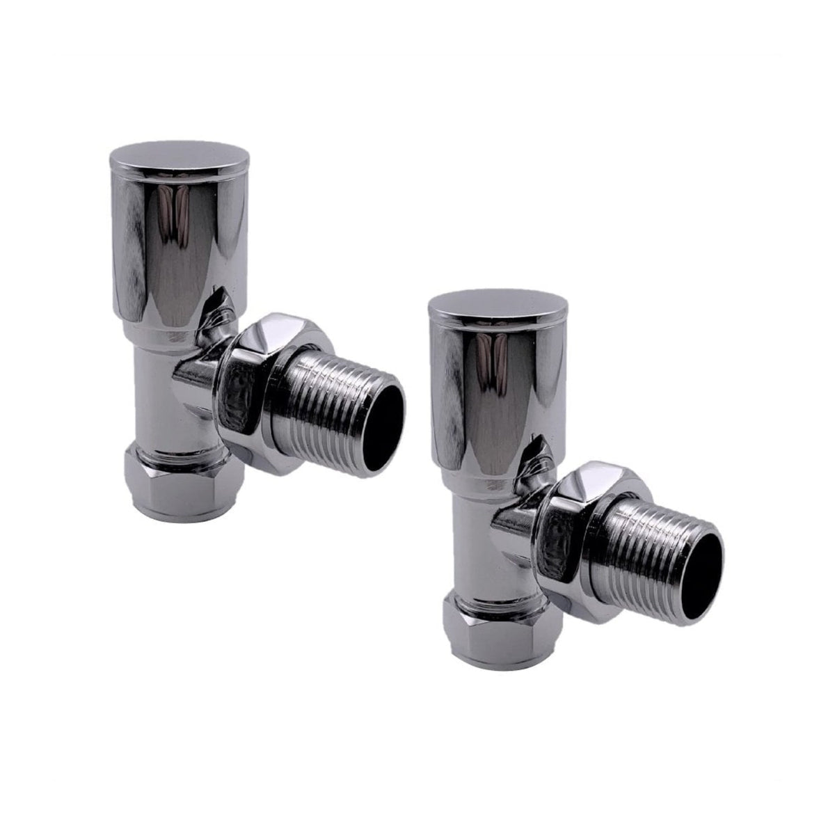 Kartell Modern Angled Steel Radiator Valve Chrome