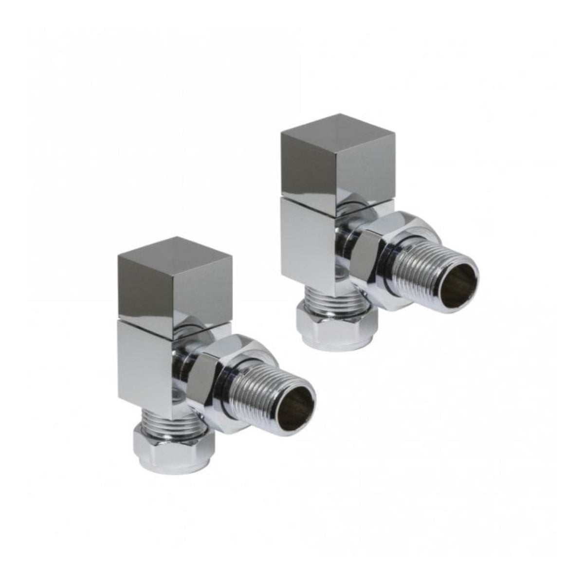 Kartell Cube Angled Steel Radiator Valve Chrome